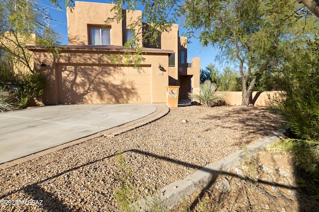 view of property exterior featuring a garage