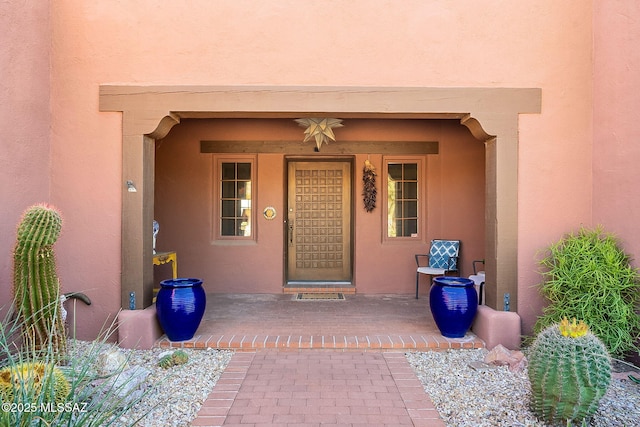 view of doorway to property