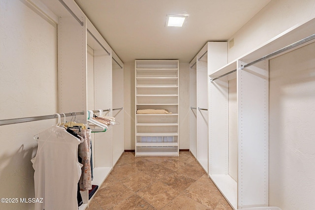 view of walk in closet