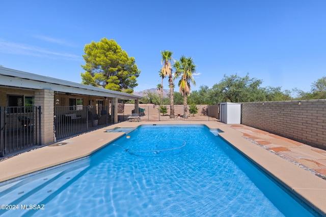 view of pool with a patio