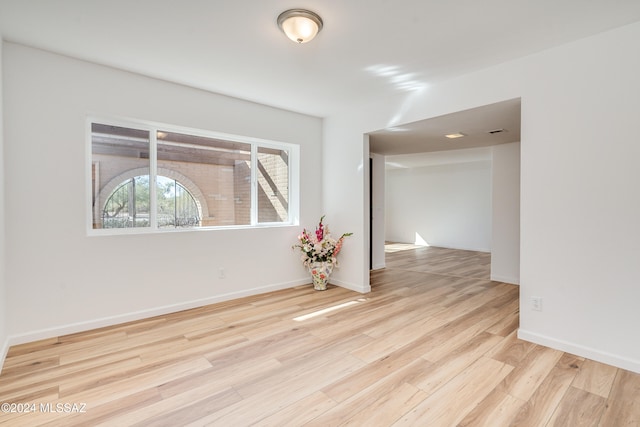 empty room featuring light hardwood / wood-style flooring