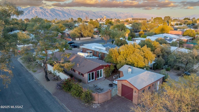 aerial view with a residential view