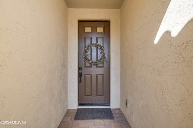 view of doorway to property