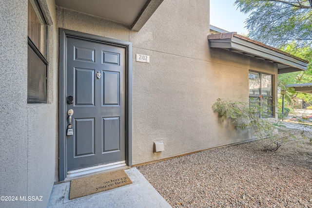 view of doorway to property