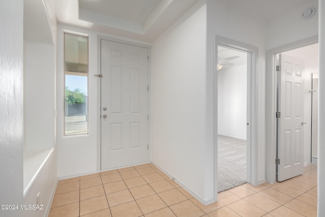 view of tiled foyer