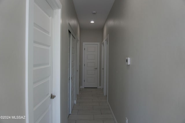 hall featuring light hardwood / wood-style floors