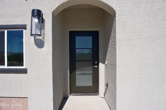 view of doorway to property