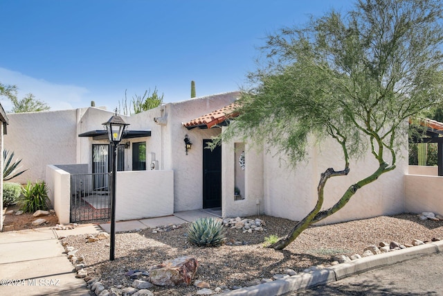 view of pueblo-style home