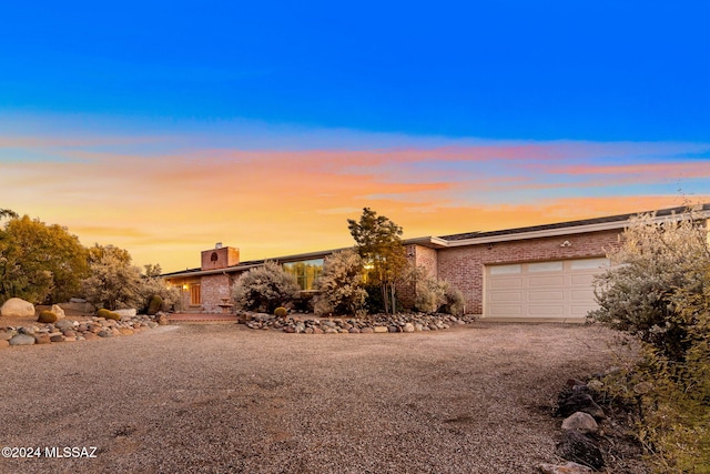 view of front of home featuring a garage