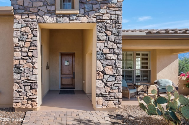 view of doorway to property