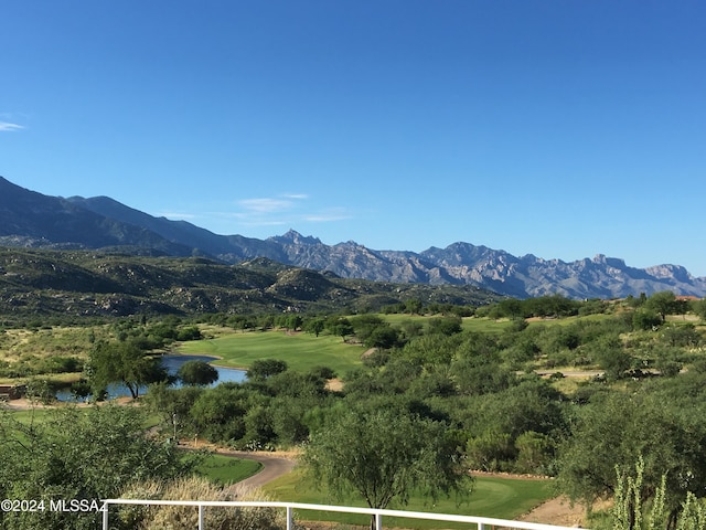 property view of mountains featuring a water view