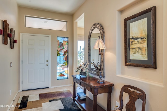 view of tiled entryway