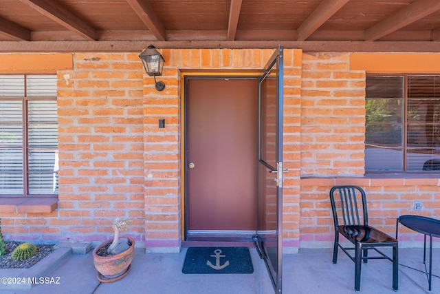 view of doorway to property