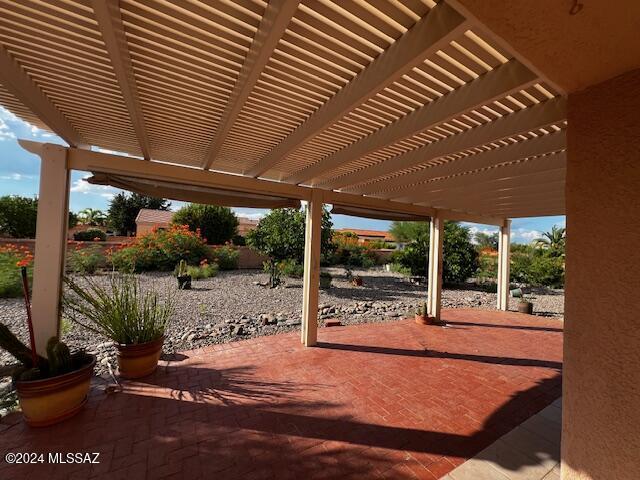 view of patio / terrace with a pergola