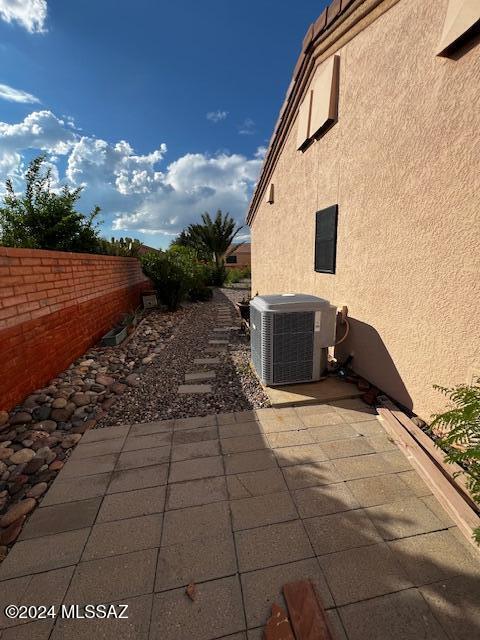 view of patio / terrace featuring central AC