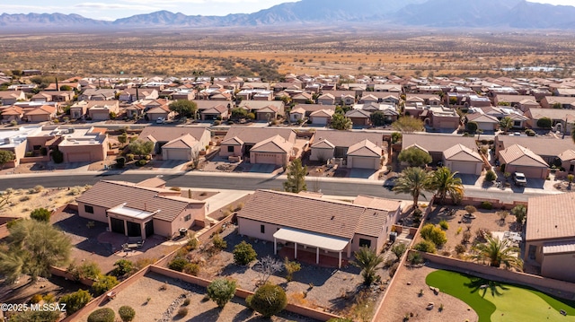 aerial view featuring a mountain view