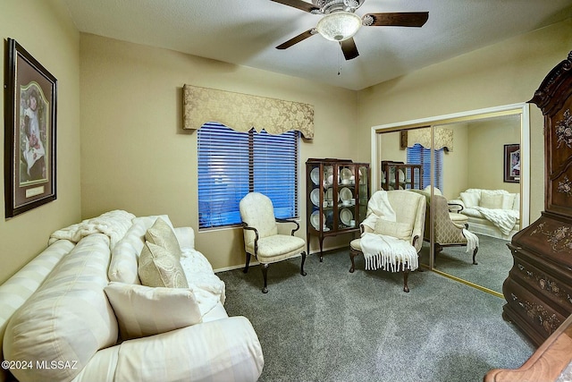 4115 S Constancia Ct, Green Valley, AZ 85622 - sitting room featuring carpet and ceiling fan