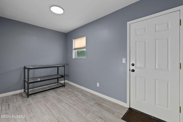 entrance foyer featuring light hardwood / wood-style floors