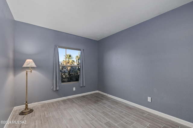 empty room featuring light hardwood / wood-style floors