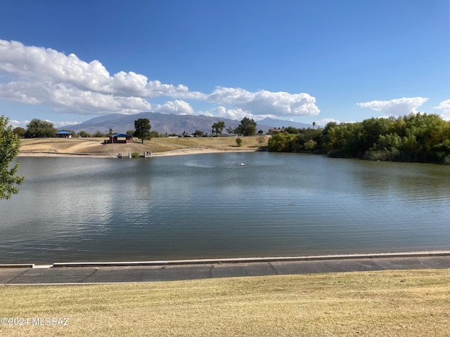 property view of water featuring a mountain view