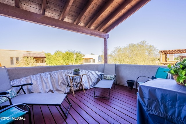 view of wooden terrace