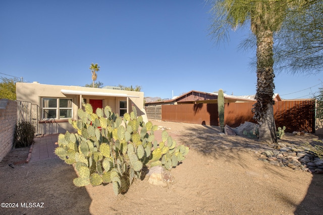 view of pueblo revival-style home