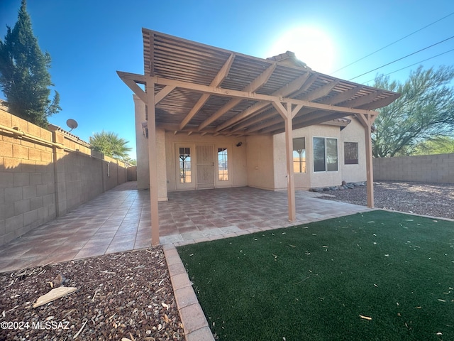 view of patio with a pergola