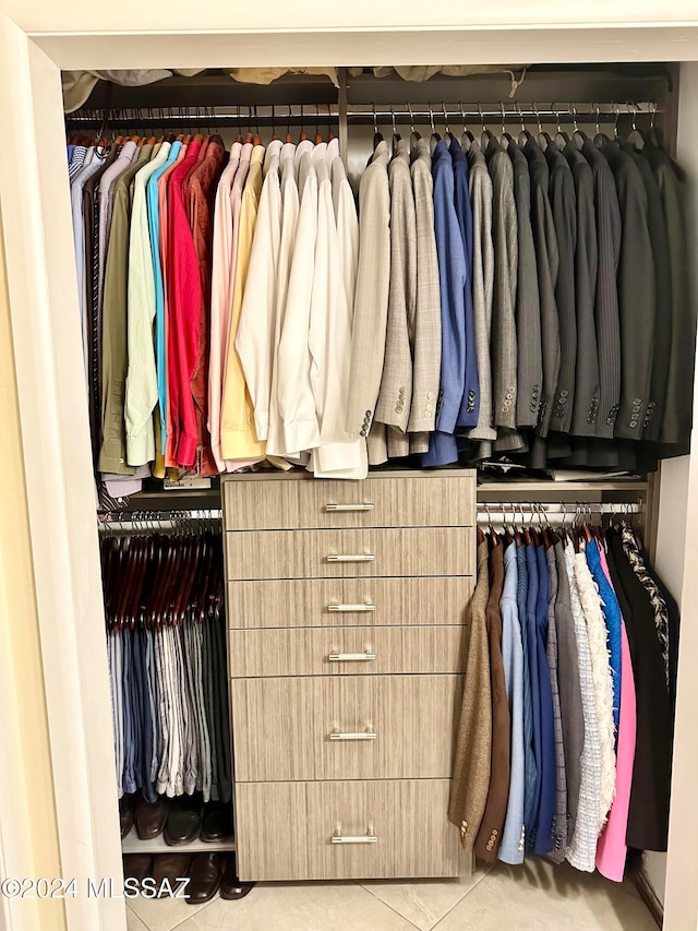 view of closet