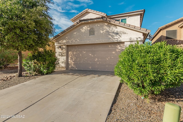 view of front of house featuring a garage