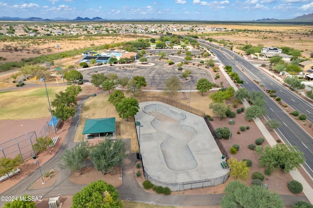 aerial view featuring a mountain view