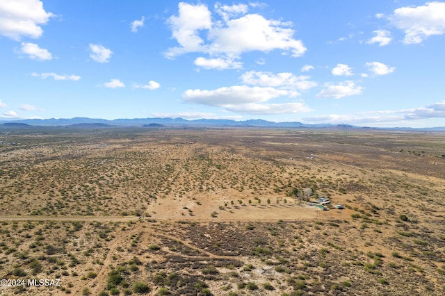 aerial view with a mountain view