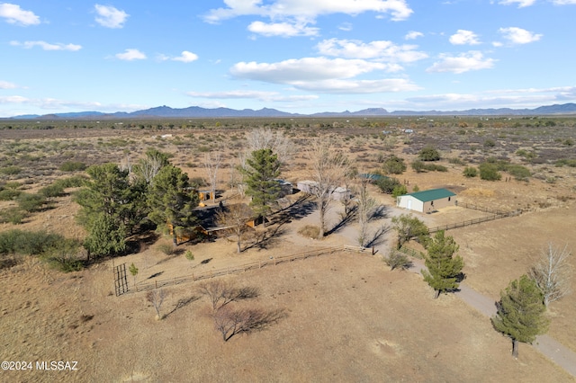 bird's eye view featuring a mountain view