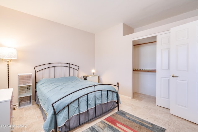 bedroom featuring a closet