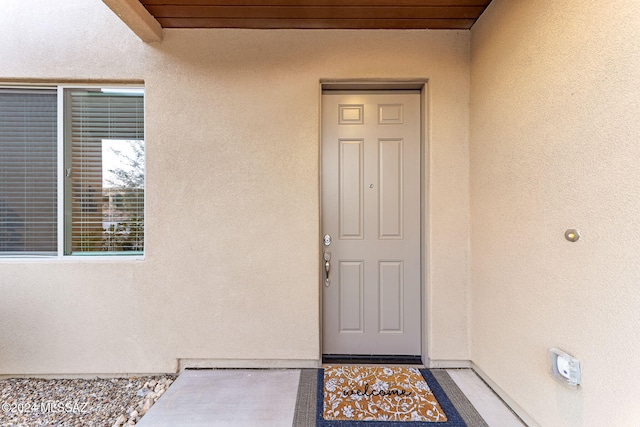 view of doorway to property