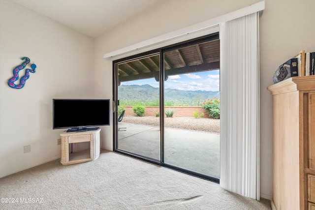 interior space featuring carpet floors