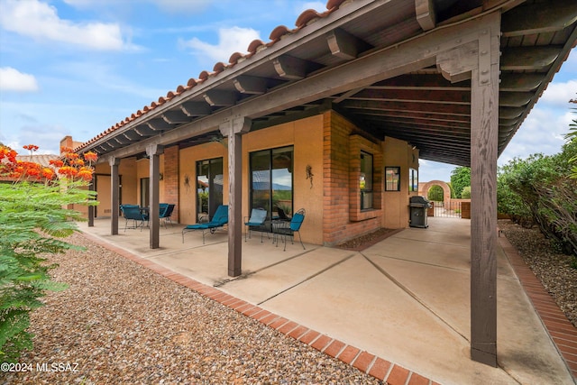 exterior space featuring grilling area