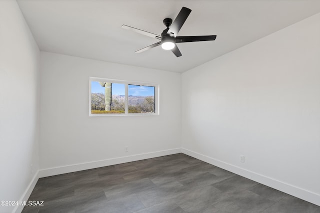 spare room featuring ceiling fan