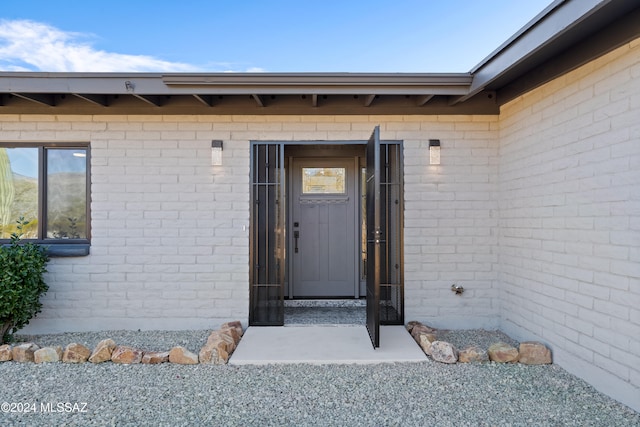 view of doorway to property