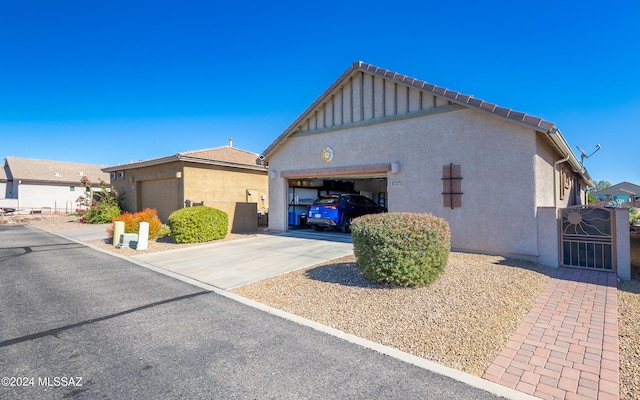 view of front of home featuring a garage