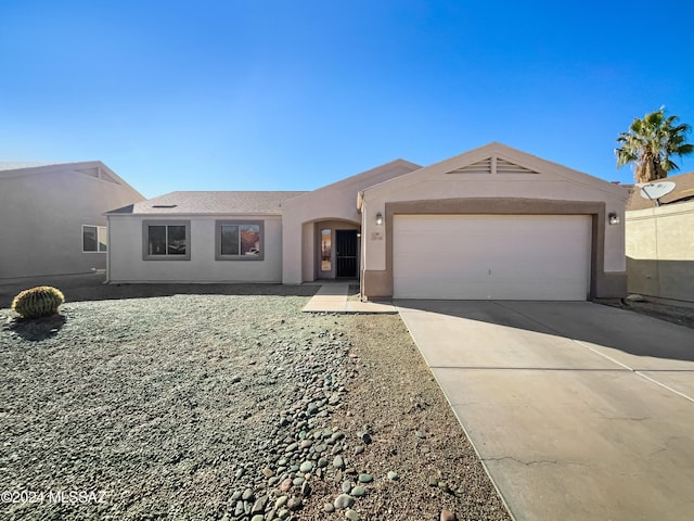 view of front facade with a garage