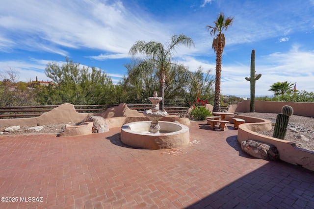 view of patio / terrace with fence