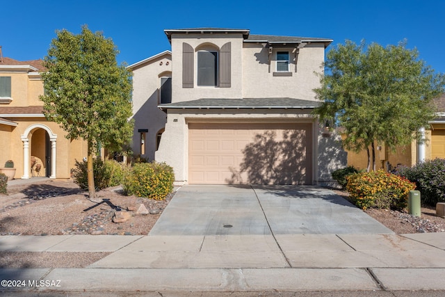 view of front of house featuring a garage