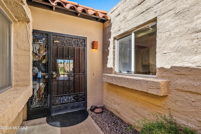 view of doorway to property