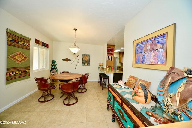 view of tiled dining area