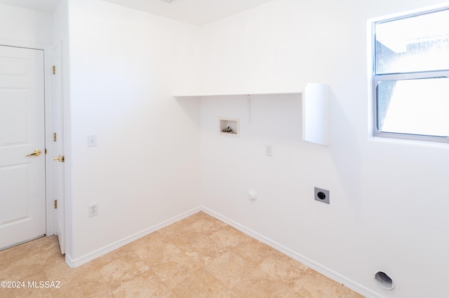 laundry room with hookup for a washing machine and hookup for an electric dryer