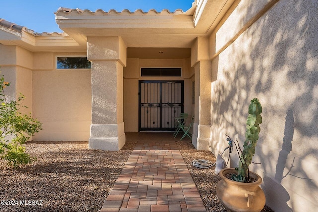 view of doorway to property