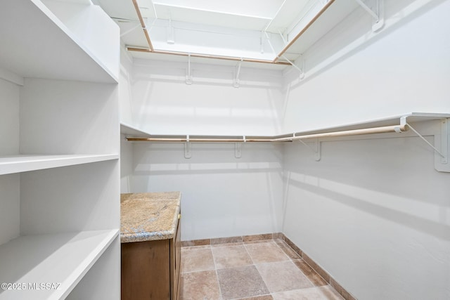 view of walk in closet