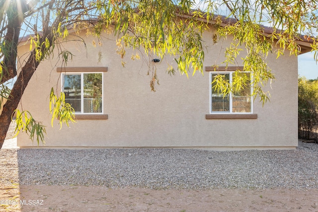 view of property exterior featuring stucco siding