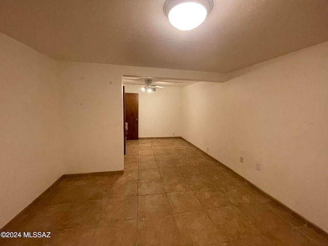 spare room with light tile patterned floors