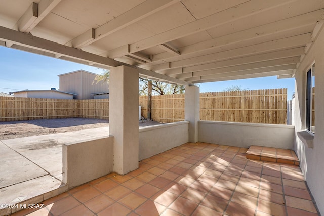 view of patio / terrace featuring a fenced backyard